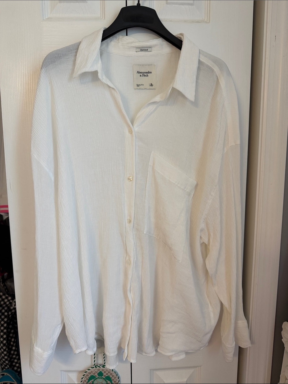 Abercrombie women’s oversized gauze button down size xl